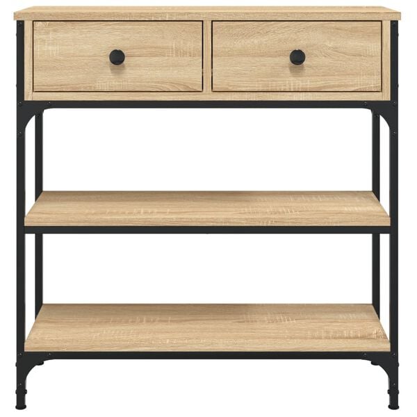 vidaXL Τραπέζι Κονσόλα Sonoma Δρυς 72,5x25x75 εκ. Επεξεργασμένο Ξύλο