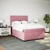 vidaXL &Kappa;&rho;&epsilon;&beta;ά&tau;&iota; Boxspring &mu;&epsilon; &Sigma;&tau;&rho;ώ&mu;&alpha; &Rho;&omicron;&zeta; 140x200 &epsilon;&kappa;. &Beta;&epsilon;&lambda;&omicron;ύ&delta;&iota;&nu;&omicron;