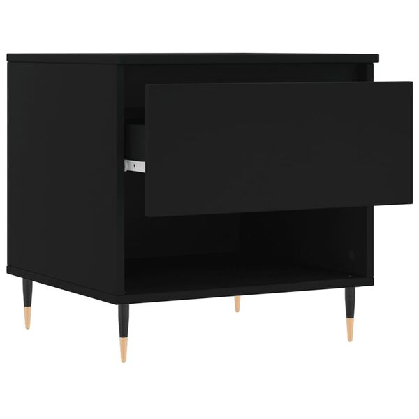 vidaXL Τραπεζάκι Σαλονιού Μαύρο 50 x 46 x 50 εκ. από Επεξεργ. Ξύλο