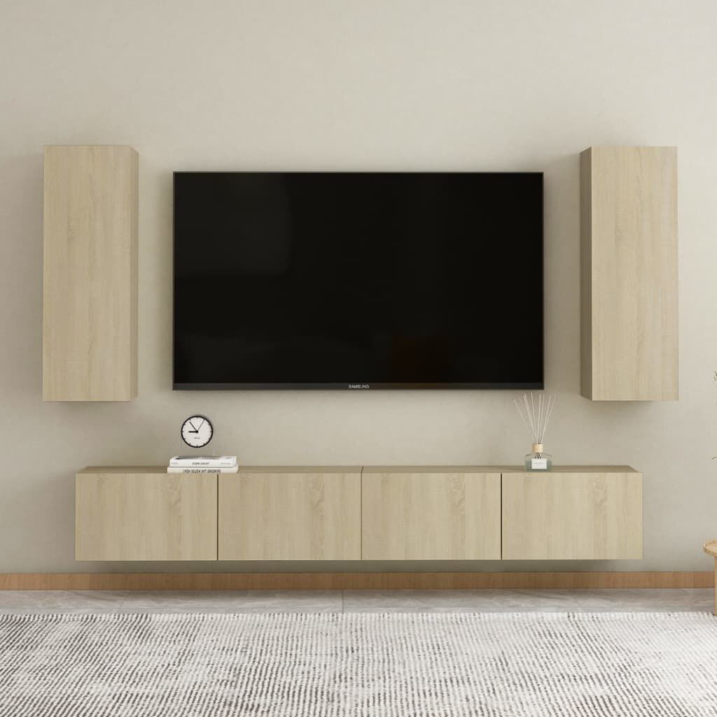 vidaXL Έπιπλο Τηλεόρασης Sonoma Δρυς 30,5 x 30 x 90 εκ. από Επεξ. Ξύλο