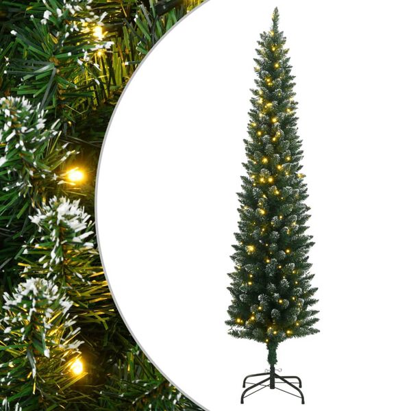 vidaXL Χριστουγεννιάτικο Δέντρο Slim Αρθρωτό με 300 LED 210 εκ.