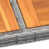 vidaXL Τραπέζι Κήπου Γκρι 200x150x75 εκ. Συνθετικό Ρατάν/Ξύλο Ακακίας
