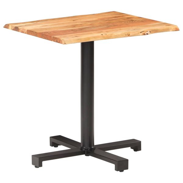 vidaXL Τραπέζι Bistro Live Edge 70x70x75 εκ. από Μασίφ Ξύλο Ακακίας