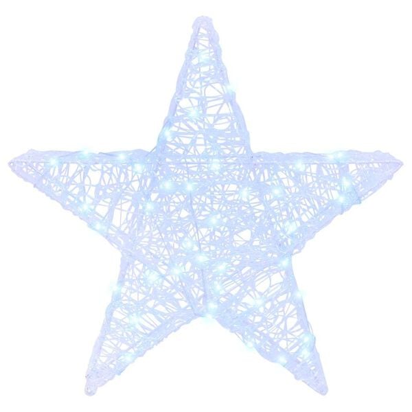 vidaXL 3D Αστέρι με 50 LED Ψυχρό λευκό 55 x 53.5 x 10 εκ Ακρυλικό