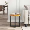 vidaXL Τραπεζάκι Σαλονιού 40x45 εκ. από Μασίφ Ξύλο Teak / Συνθ. Ρητίνη