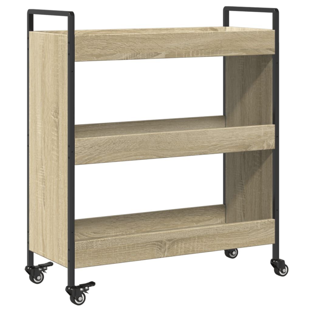 vidaXL Τρόλεϊ Κουζίνας Sonoma Δρυς 70x30x82 εκ. από Επεξεργασμένο Ξύλο