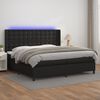 vidaXL &Kappa;&rho;&epsilon;&beta;ά&tau;&iota; Boxspring &mu;&epsilon; &Sigma;&tau;&rho;ώ&mu;&alpha; & LED &Mu;&alpha;ύ&rho;&omicron; 200x200 &epsilon;&kappa;. &Sigma;&upsilon;&nu;&theta;. &Delta;έ&rho;&mu;&alpha;