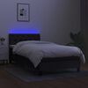 vidaXL &Kappa;&rho;&epsilon;&beta;ά&tau;&iota; Boxspring &mu;&epsilon; &Sigma;&tau;&rho;ώ&mu;&alpha; & LED &Mu;&alpha;ύ&rho;&omicron; 80x200 &epsilon;&kappa;. &Upsilon;&phi;&alpha;&sigma;&mu;ά&tau;&iota;&nu;&omicron;