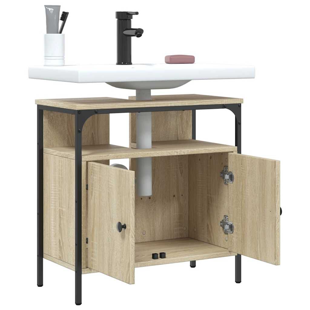 vidaXL Ντουλάπι Νιπτήρα Μπάνιου Sonoma Δρυς 60x30x60 εκ. Επεξ. Ξύλο
