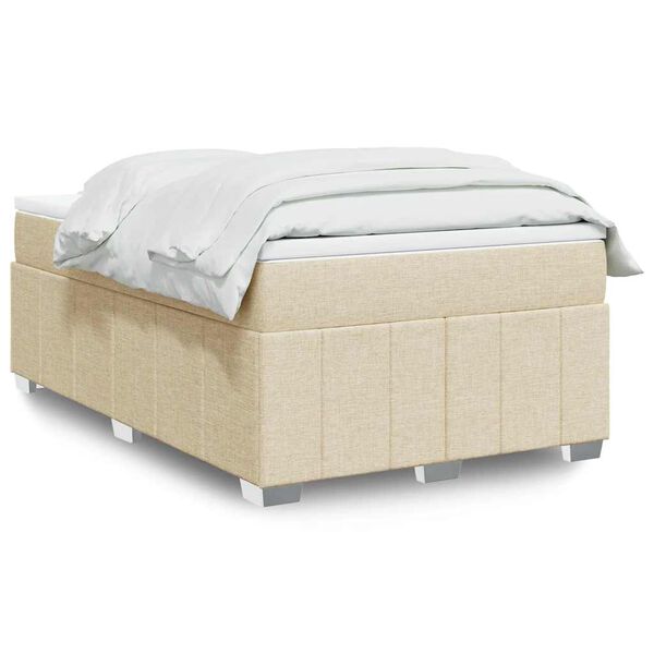 vidaXL &Kappa;&rho;&epsilon;&beta;ά&tau;&iota; Boxspring &mu;&epsilon; &Sigma;&tau;&rho;ώ&mu;&alpha; &Kappa;&rho;&epsilon;&mu; 120x200 &epsilon;&kappa;. &Upsilon;&phi;&alpha;&sigma;&mu;ά&tau;&iota;&nu;&omicron;