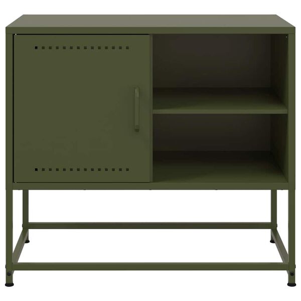 vidaXL Έπιπλο Τηλεόρασης Πράσινο Λαδί 68,5x39x60,5 εκ. από Ατσάλι