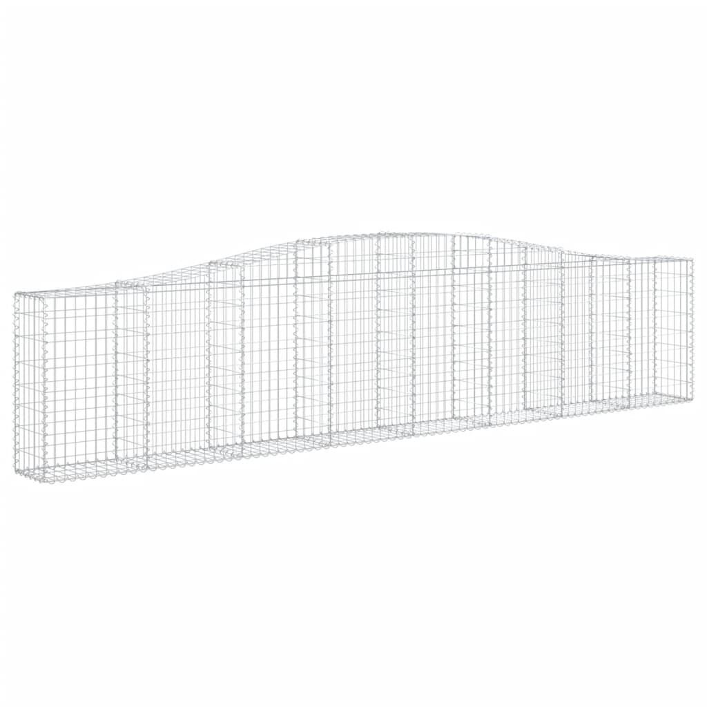 vidaXL Συρματοκιβώτια Τοξωτά 25 τεμ. 400x30x80/100 εκ. Γαλβαν. Ατσάλι