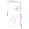 vidaXL Ντουλάπι Sonoma δρυς 69,5 x 34 x 180 εκ. από Επεξεργασμένο Ξύλο