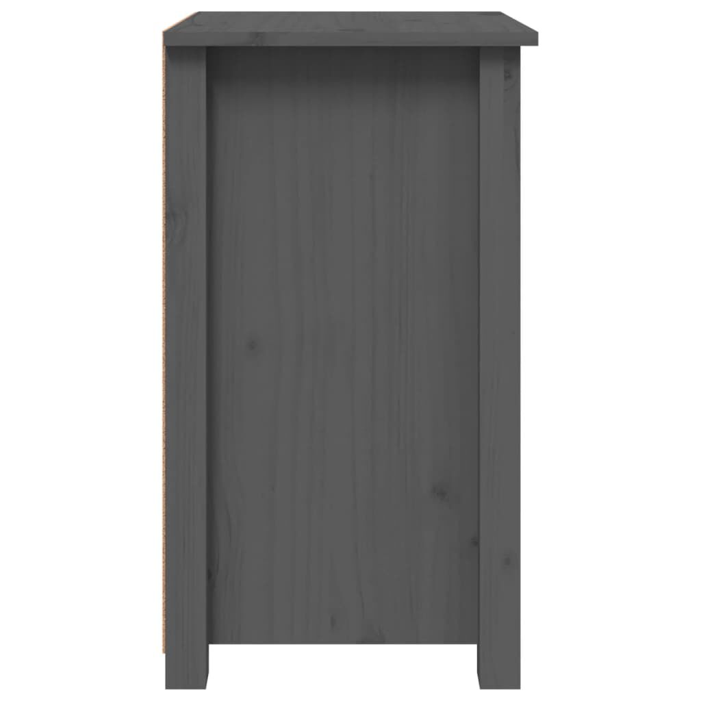 vidaXL Κομοδίνο Γκρι 40 x 35 x 61,5 εκ. από Μασίφ Ξύλο Πεύκου