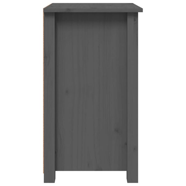 vidaXL Κομοδίνο Γκρι 40 x 35 x 61,5 εκ. από Μασίφ Ξύλο Πεύκου