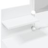 vidaXL Μπουντουάρ με LED Λευκό 100x40x130 εκ.