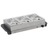vidaXL Μπουφές Σερβιρίσματος 200 W 3 x 1,5 Λίτρο από Ανοξείδωτο Ατσάλι