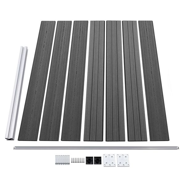 vidaXL Σετ Πάνελ Περίφραξης Μαύρο 699 x 146 εκ. από WPC