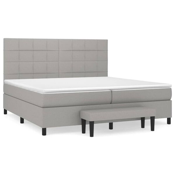 vidaXL &Kappa;&rho;&epsilon;&beta;ά&tau;&iota; Boxspring &mu;&epsilon; &Sigma;&tau;&rho;ώ&mu;&alpha; &Alpha;&nu;&omicron;&iota;&chi;&tau;ό &Gamma;&kappa;&rho;&iota; 200x200 &epsilon;&kappa;. &Upsilon;&phi;&alpha;&sigma;&mu;ά&tau;&iota;&nu;&omicron;
