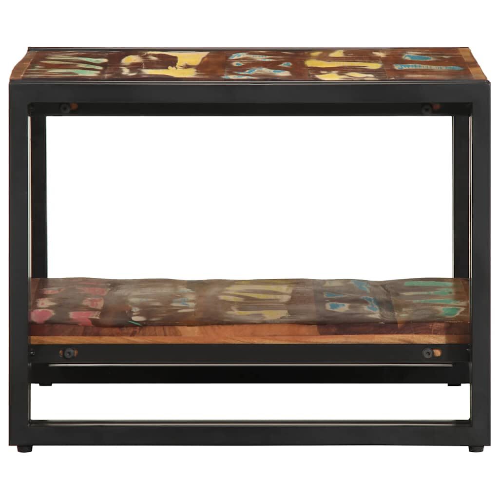 vidaXL Τραπεζάκι σαλονιού πολύχρωμο 50x50x38cm Ξύλο μασίφ αναγεννημένο