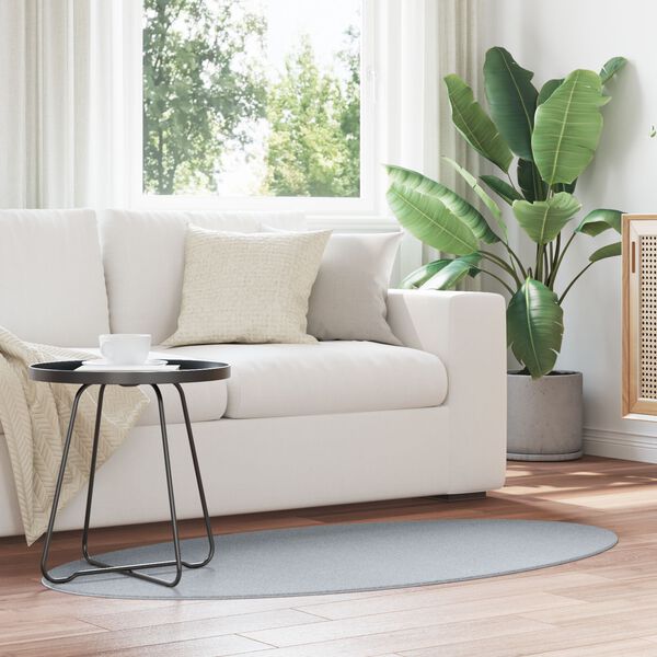 vidaXL Χαλί "HUARTE" Γκρι 80x150 εκ. Ωοειδές