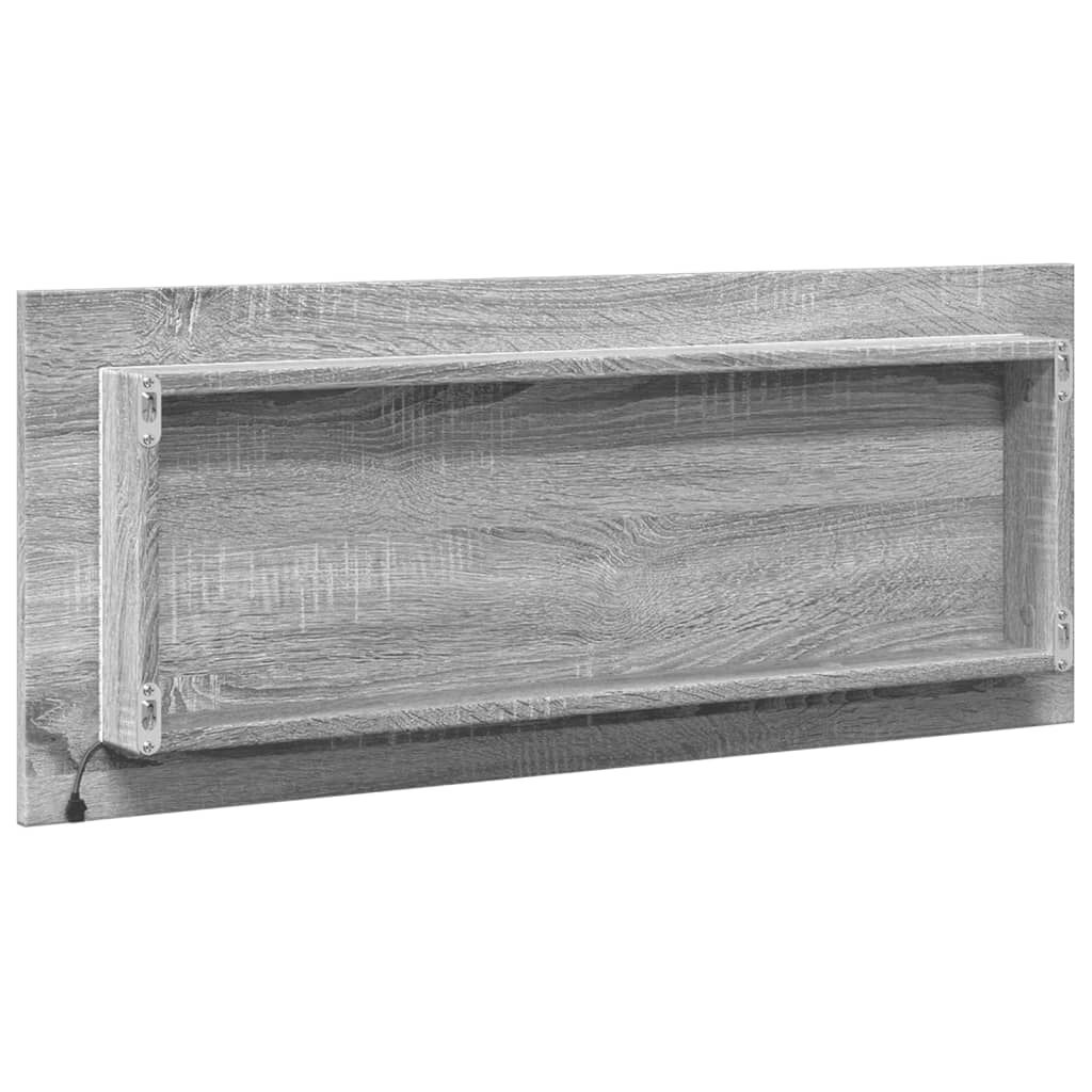 vidaXL Καθρέφτης Μπάνιου Γκρι Sonoma 100x8,5x37 εκ. Επεξεργασμένο Ξύλο