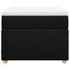 vidaXL Κρεβάτι Boxspring με Στρώμα Μαύρο 90x200 εκ. Υφασμάτινο
