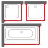 Sealskin Σιδηρόδρομος Κουρτίνας Μπάνιου Σετ Easy Roll Αλουμίνιο