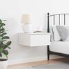 vidaXL Κομοδίνο με συρτάρι Λευκό 37 x 35 x 18.5 εκ Μασίφ ξύλο πεύκου