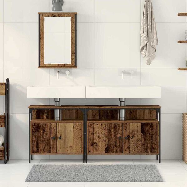 vidaXL Μονάδες Νιπτήρα Μπάνιου Καφέ 80 x 30 x 60 cm Επεξεργασμένο ξύλο