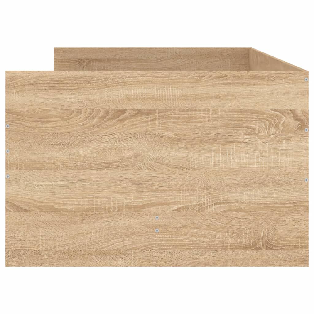 vidaXL Πλαίσιο Κρεβατιού Με Συρτάρια Sonoma Δρυς 75x190εκ Small Single