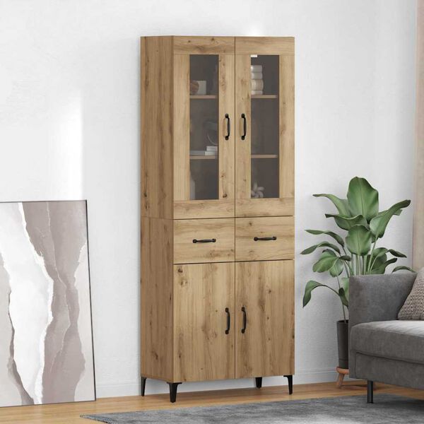vidaXL Highboard Artisan Oak 69,5 x 34 x 180 &epsilon;&kappa;. &Epsilon;&pi;&epsilon;&xi;&epsilon;&rho;&gamma;&alpha;&sigma;&mu;έ&nu;&omicron; &xi;ύ&lambda;&omicron;