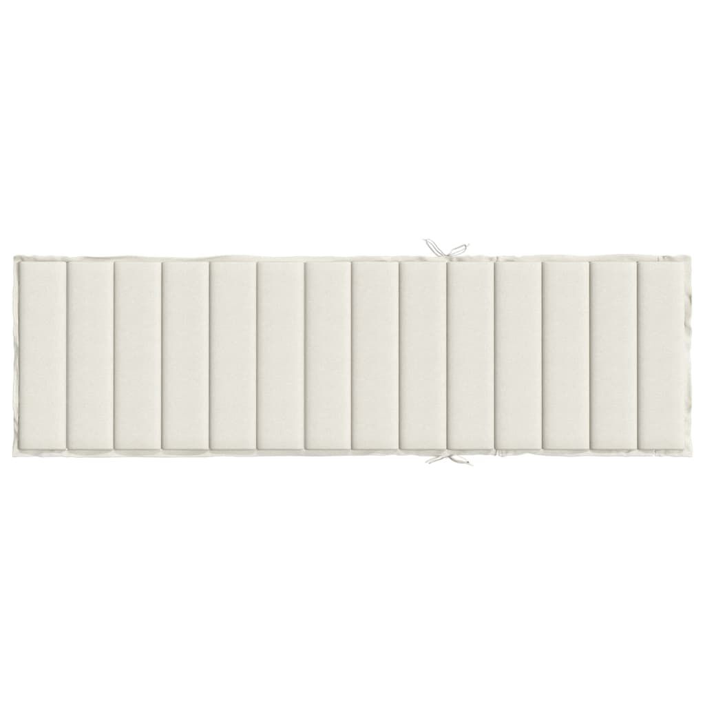 vidaXL Μαξιλάρι Ξαπλώστρας Κρεμ Μελανζέ 200x60x4 εκ. Ύφασμα