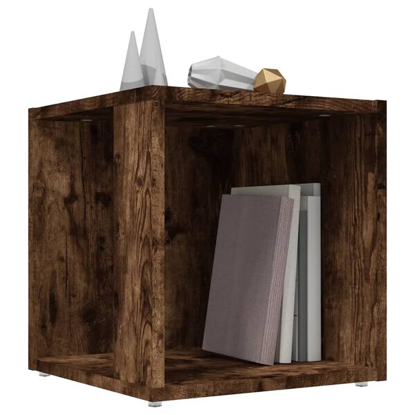vidaXL Τραπέζι Βοηθητικό Καπνιστή Δρυς 33x33x34,5 εκ. Επεξεργ. Ξύλο