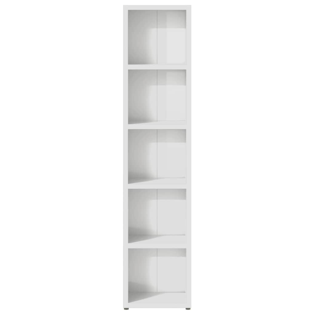 vidaXL Έπιπλα CD 2 τεμ. Γυαλιστερό Λευκό 21x16x93,5 εκ. Μοριοσανίδα