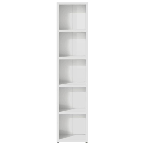 vidaXL Έπιπλα CD 2 τεμ. Γυαλιστερό Λευκό 21x16x93,5 εκ. Μοριοσανίδα