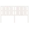 vidaXL Κεφαλάρι Κρεβατιού Λευκό 165,5x4x100 εκ. από Μασίφ Ξύλο Πεύκου