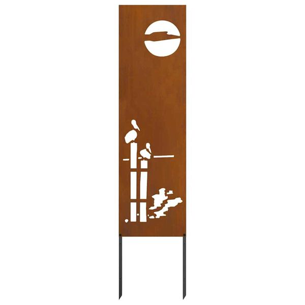 vidaXL Διακοσμητική Πλάκα Κήπου Άλλο Σκ rusty 32 x 140 εκ