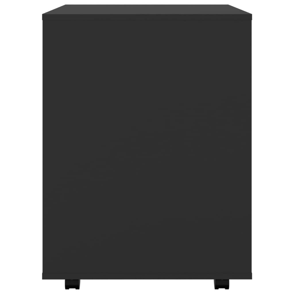 vidaXL Ντουλάπι Τροχήλατο Μαύρο 60 x 53 x 72 εκ. από Επεξ. Ξύλο