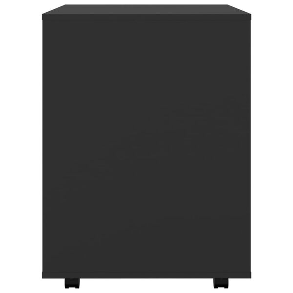 vidaXL Ντουλάπι Τροχήλατο Μαύρο 60 x 53 x 72 εκ. από Επεξ. Ξύλο