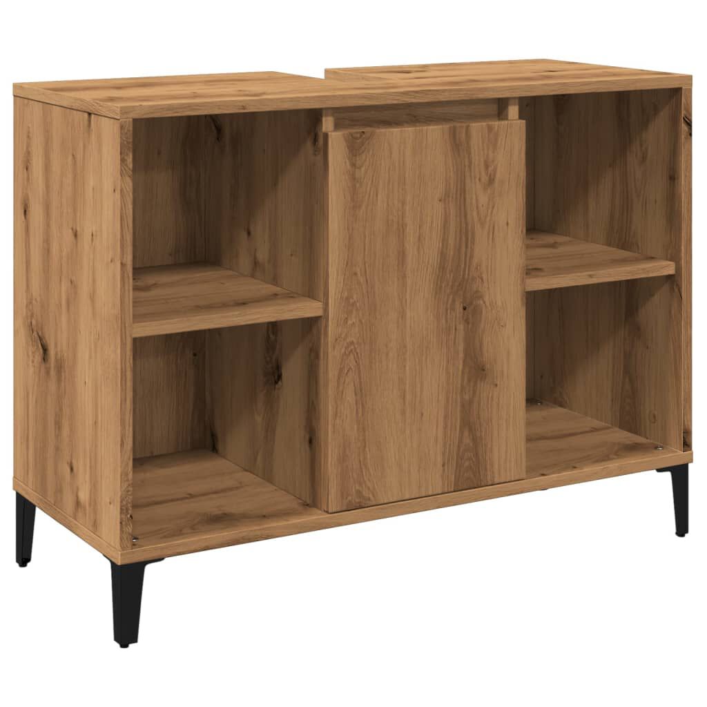 vidaXL Ντουλάπι Νιπτήρα τεχνίτης Δρυς 80 x 33 x 60 εκ.