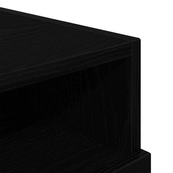 vidaXL Κομοδίνο Μαύρη δρυς 40 x 39 x 37 εκ Επεξεργασμένο ξύλο