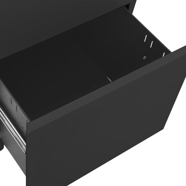 vidaXL Αρχειοθήκη Φορητή Ανθρακί 39 x 45 x 60 εκ. Ατσάλινη