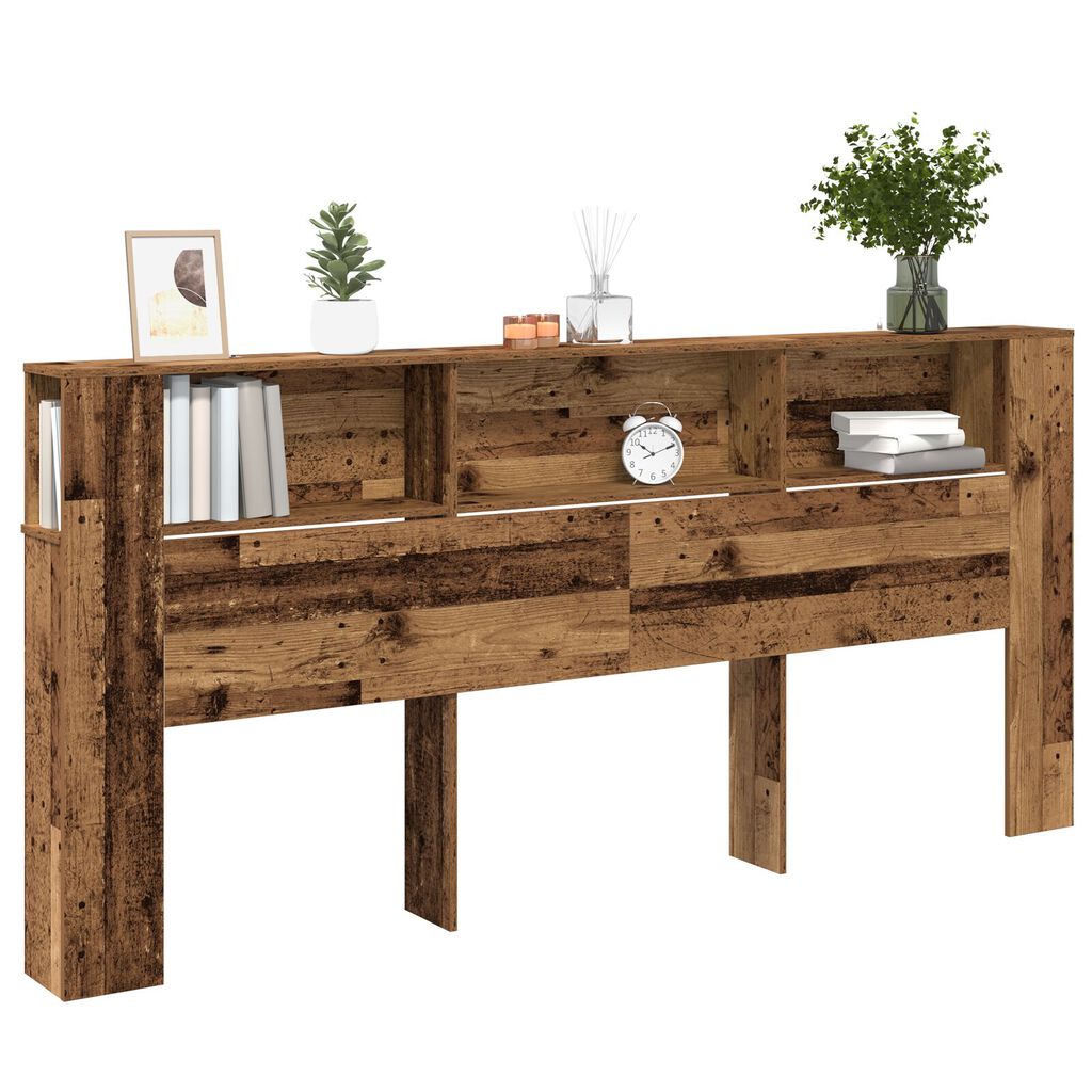 vidaXL Κεφαλάρι Ντουλάπα Παλιού Ξύλου 220x18,5x104,5 εκ