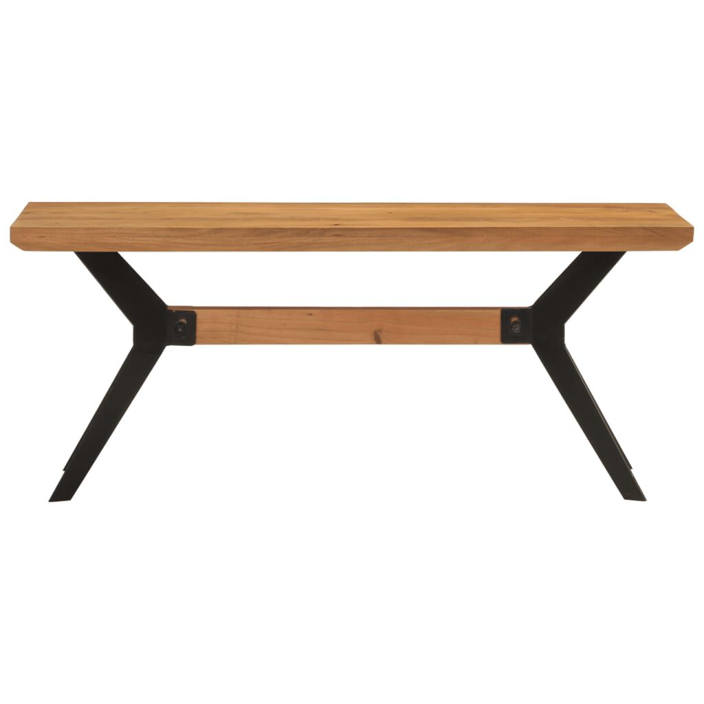vidaXL Πάγκος Τραπεζαρίας 110x40x46 εκ. Μασίφ Ξύλο Ακακίας/Ατσάλι