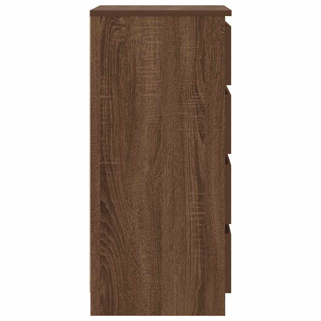 vidaXL Συρταριέρα με Συρτάρια καφέ δρυς 37,5x35x99 εκ. Επεξ. Ξύλο