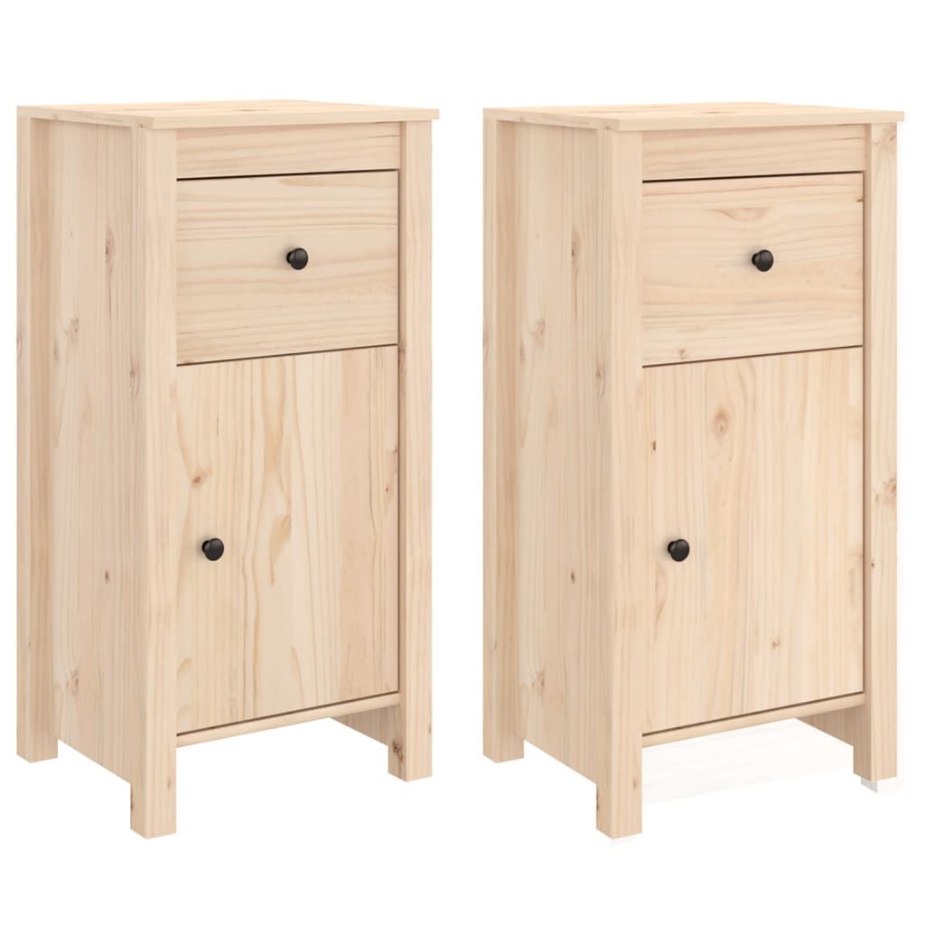 vidaXL Ντουλάπια 2 τεμ. 40x35x80 εκ. από Μασίφ Ξύλο Πεύκου