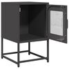 vidaXL Κομοδίνο Μαύρο 36x39x60,5 cm από χάλυβα ψυχρής έλασης