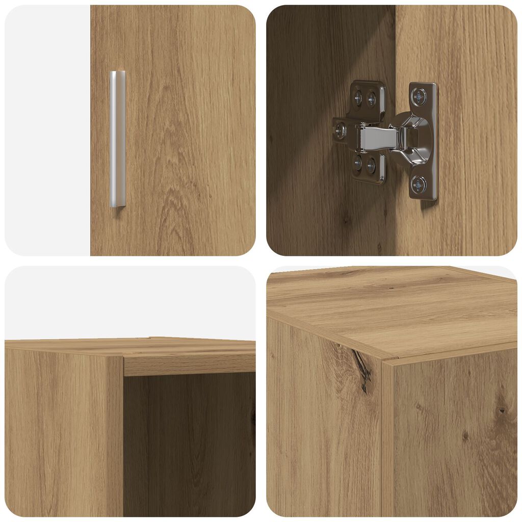 vidaXL Έπιπλο Τοίχου Μασίφ Δρυός 30x42.5x40 εκ. Κατασκευασμένο Ξύλο