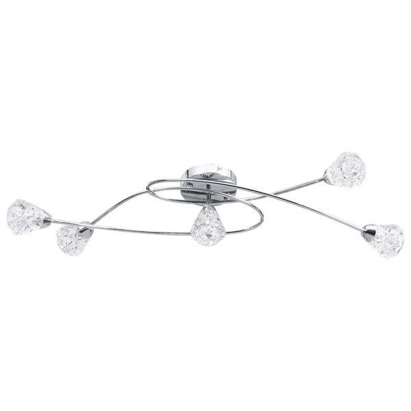 vidaXL Φωτιστικό Οροφής +Καπέλα με Σχέδιο Πλέγματος για 5 Λαμπτήρες G9